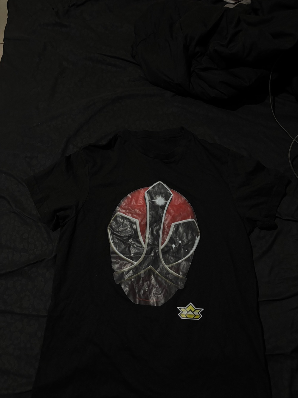 Black Power Rangers Samurai Red Ranger Graphic T Shirt